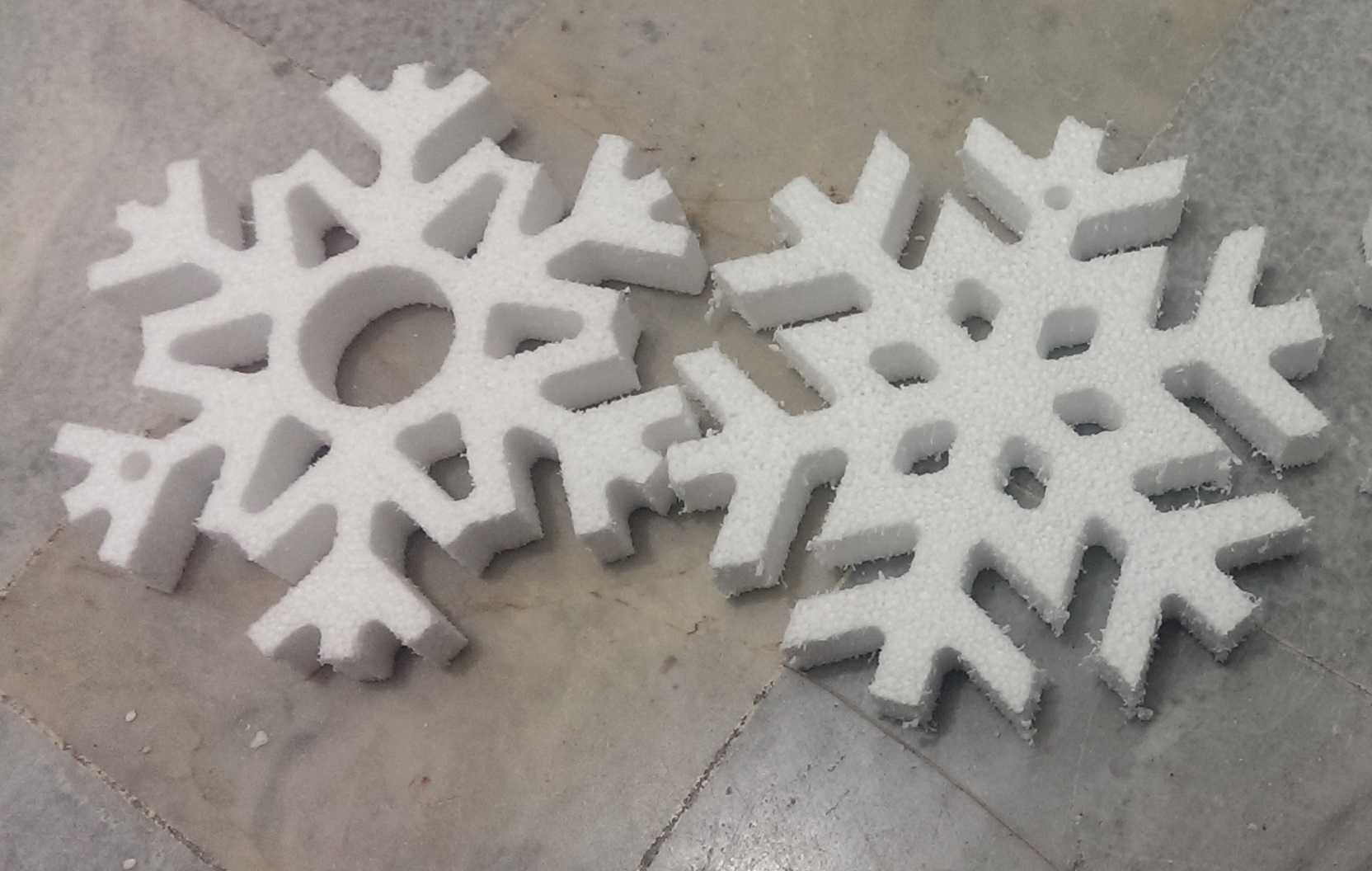 یونولیت دانه برف دکور تزیین تزینات سه بعدی دو بعدی یونولیت پلاستوفوم